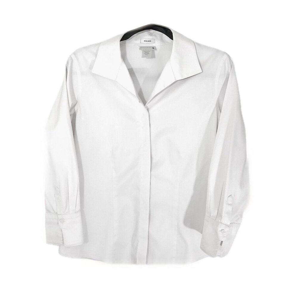 Chicos Button Down White Collared Blouse 3/4 Slee… - image 1
